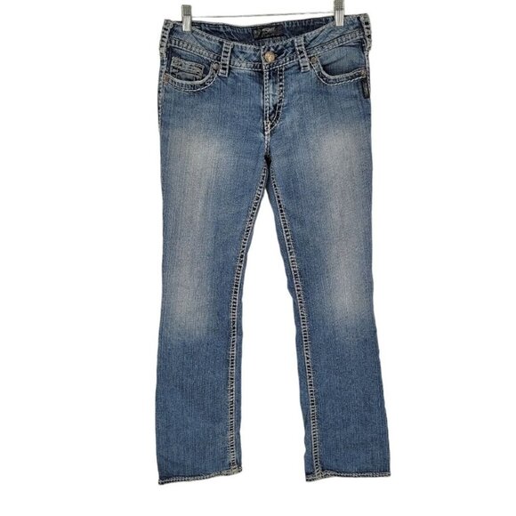 Silver Jeans Denim - Silver suki 17" womens 31 x 33 * on tag blue medium wash bootcut denim jeans